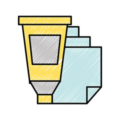graphic design color paint tuber and papers