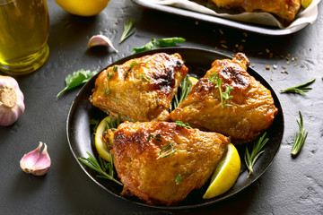 Grilled chicken thighs