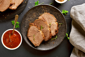 Sliced grilled roast beef