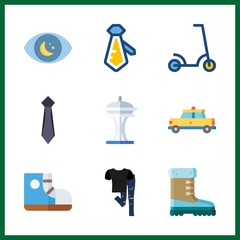 urban icon. boots and scooter vector icons in urban set. Use this illustration for urban works.