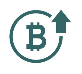 Cost symbol increase icon. Vector symbol image isolated on background