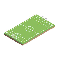 Football field isometric. 