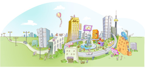 Obraz premium Building in a city