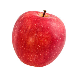 Fresh red apple isolated on white background with clipping path