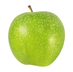 Fresh green apple isolated on white background with clipping path