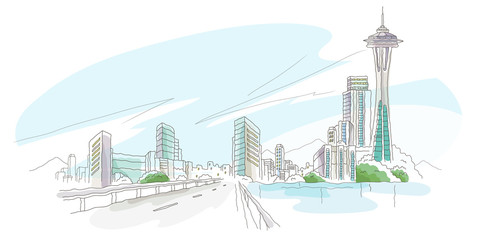 Buildings in a city