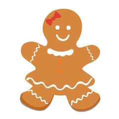 gingerbread gift celebration vector illustration 