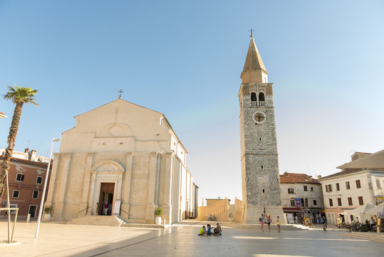 Umag, Croatia - August 15,2017: umag city center on August 15, 2017 in Croatia. It is populat holidy destination in Summer