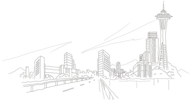 Buildings in a city