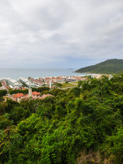 Fototapeta na wymiar A view of Brava beach from Mirante da Brava (Brava viewpoint) - Florianopolis, Brazil