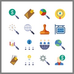 employee icon. billfold and search vector icons in employee set. Use this illustration for employee works.