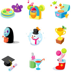 Close-up of a group of objects