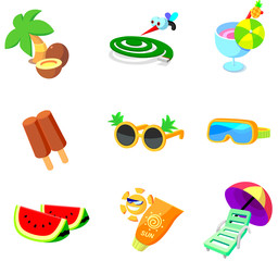 Close-up of things available on the beach