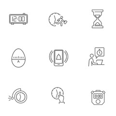 set 2 of icons for different clocks
