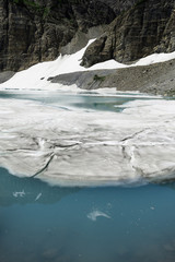 Upper Grinnell Lake, Grinnell Glacier and Salamander Glacier in Glacier National Park, Montana