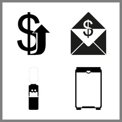 up icons set. surface, document, stock and capital graphic works