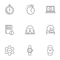 set 3 of icons for different clocks