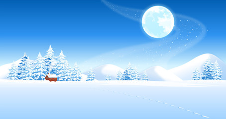 Footprints on the snow