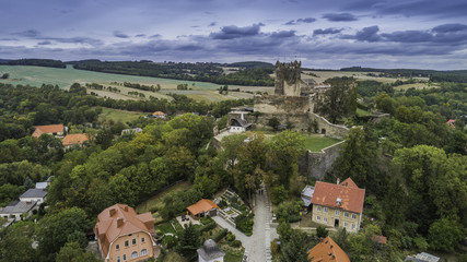 Bolków panorama na zamek i miasto z lotu ptaka © Konrad Kerker