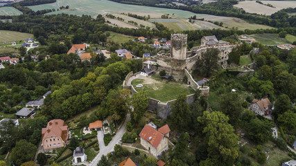 Bolków panorama na zamek i miasto z lotu ptaka © Konrad Kerker