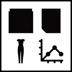 4 sale icon. Vector illustration sale set. property and woman clothes icons for sale works