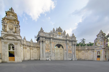 Dolmabahce Palace at Istanbul Turkey - architecture background