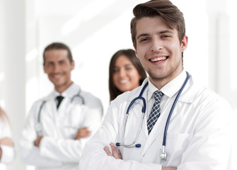 Fototapeta premium closeup.successful doctors of his colleagues