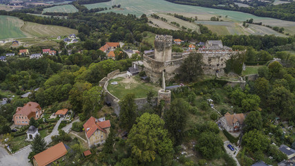 Bolków panorama na zamek i miasto z lotu ptaka © Konrad Kerker