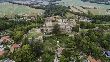 Bolków panorama na zamek i miasto z lotu ptaka © Konrad Kerker