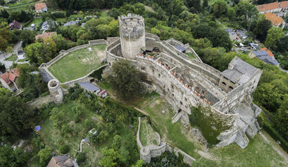 Bolków panorama na zamek i miasto z lotu ptaka © Konrad Kerker