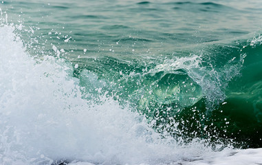 Raging Black Sea. Big wave with sea foam