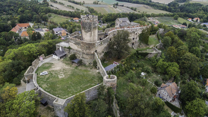 Bolków panorama na zamek i miasto z lotu ptaka © Konrad Kerker