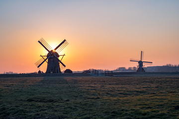 Doeshofmolen and Munnikkenmolen, Leiderdorp, Holland