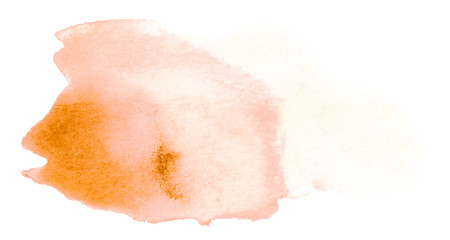 Fototapeta premium Orange watercolor stain