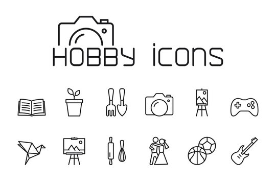 Hobby Icon Collection Stock Illustration - Download Image Now