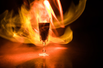 Red wine. Glass of wine. Pouring red wine.