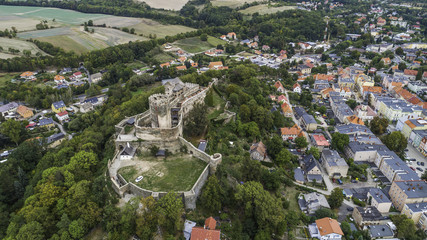 Bolków panorama na zamek i miasto z lotu ptaka © Konrad Kerker