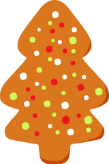 gingerbread gift celebration vector illustration 