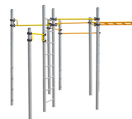 sports equipment on white