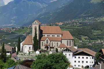 Obraz premium Blick auf Schenna, Südtirol