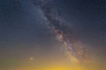 milky way on the dark night sky background