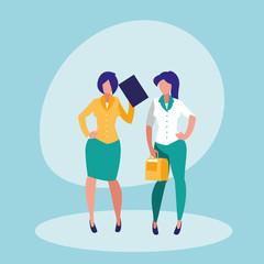 businesswomen elegant avatar character