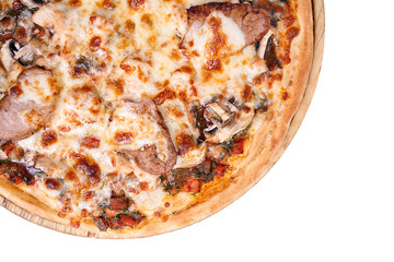 pizza on white background