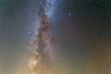 milky way on the night dark sky