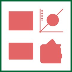 4 banking icon. Vector illustration banking set. wallet and money icons icons for banking works