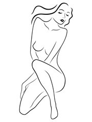 Contour of tender woman