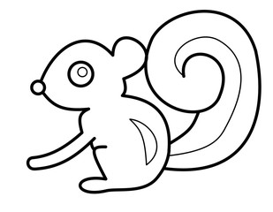 リス目模様2(線画)
