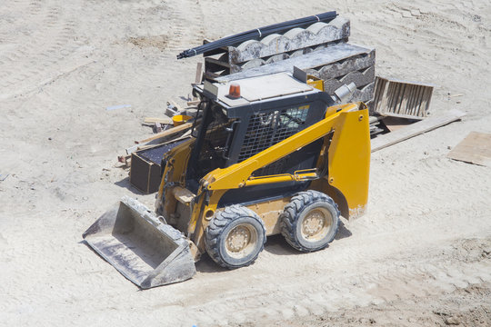 small excavator or bulldozer for construction