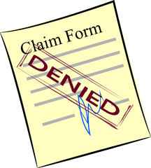 claim form with stamp denied