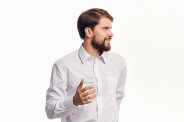business man smiling place free